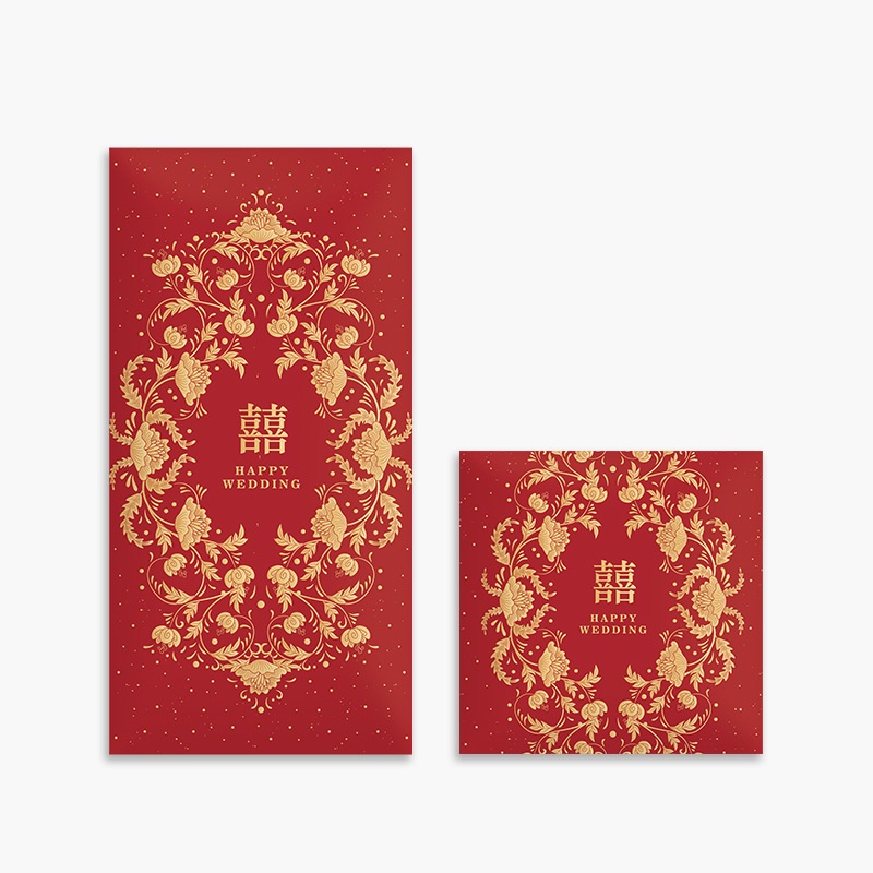 Wedding Envelopes - 10Pcs Traditional Chinese Wedding Red Envelopes: