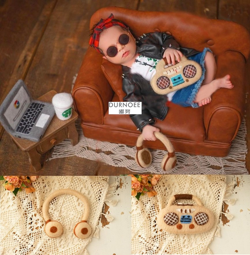 Wool Felt Doll Newborn Photogr - Photo Booth Prop ulasan dan harga