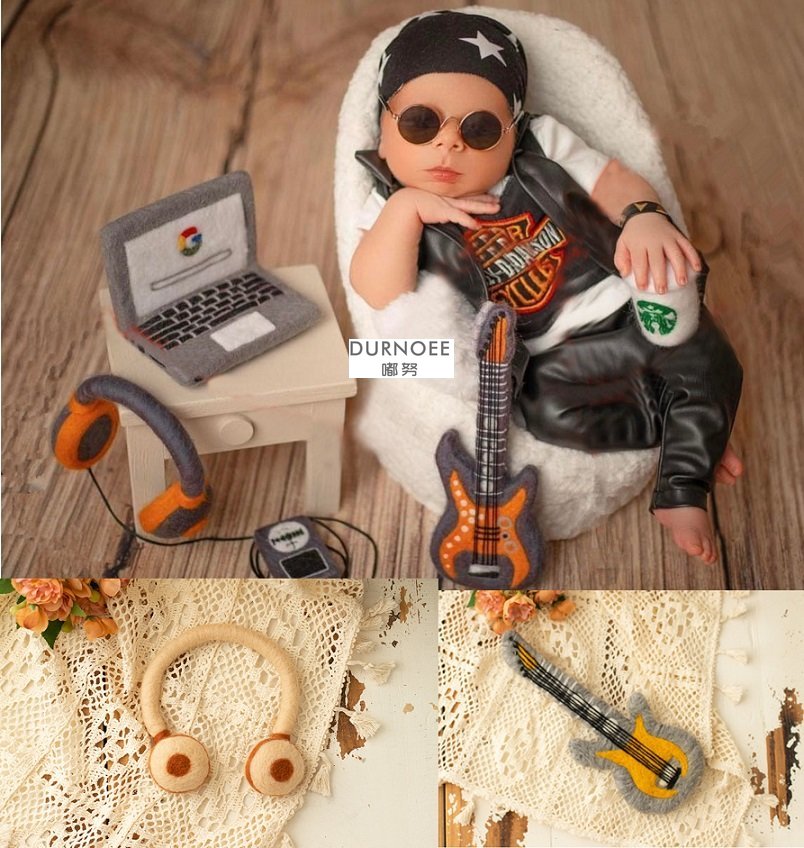 Wool Felt Doll Newborn Photogr - Photo Booth Prop ulasan dan harga