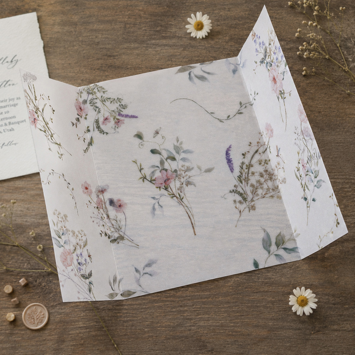 20/50pcs Vellum Wrap with Wate - Wedding Envelopes ulasan dan harga