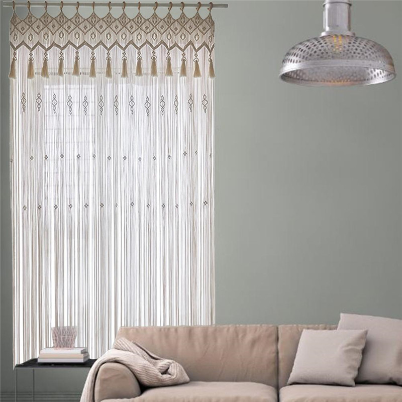 Hand-woven Macrame Cotton Door - Wedding Backdrop Curtain ulasan dan harga