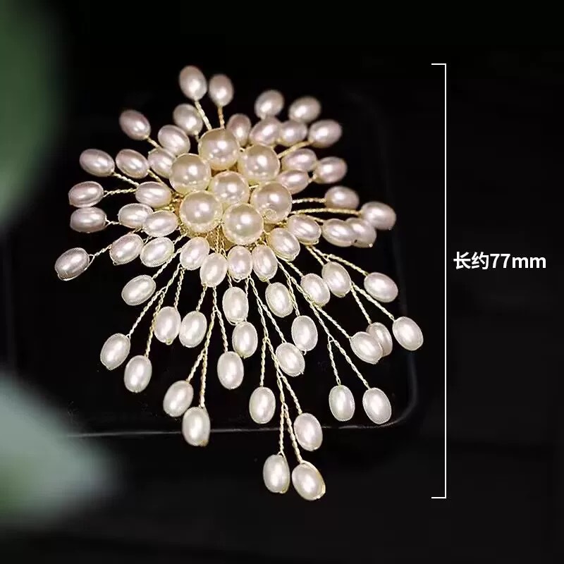 Pearls Brooch for Elegant Wome - Suit Supply Wedding Party ulasan dan harga