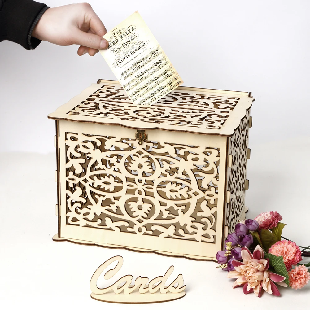 Wooden Wedding Card Box Weddin - Wedding Sutra ulasan dan harga