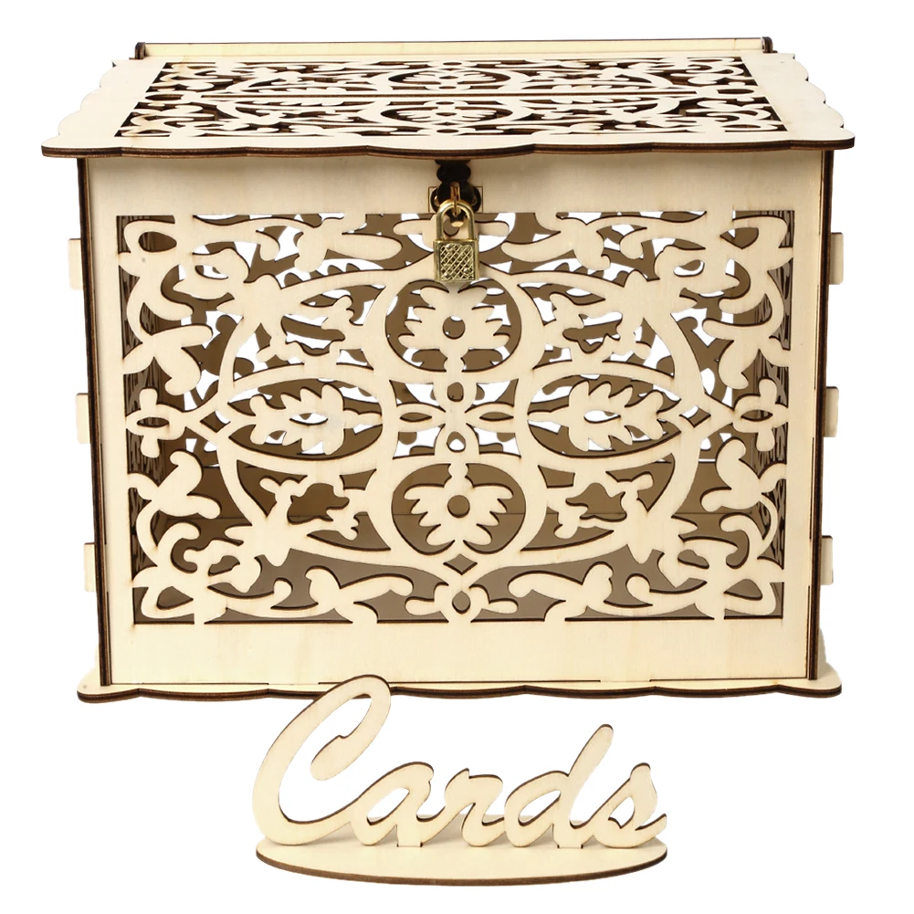 Wooden Wedding Card Box Weddin - Wedding Sutra ulasan dan harga