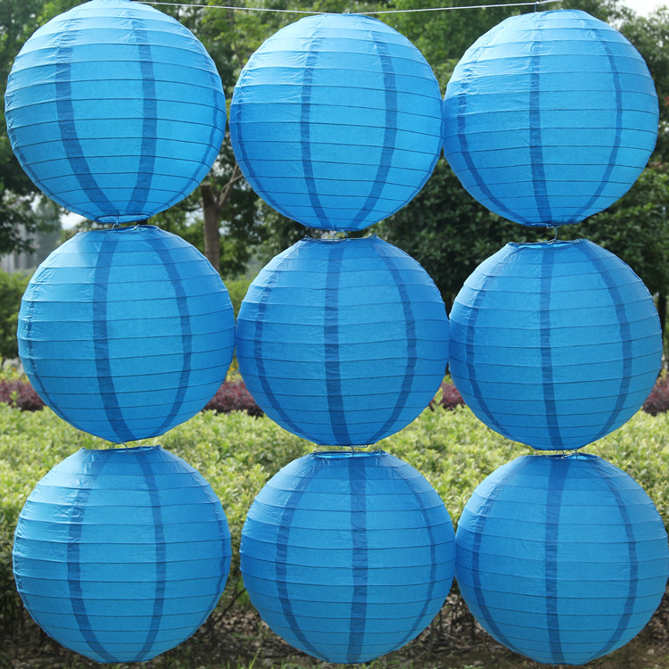 Blue Color China Paper Lantern - Wedding Event Supply ulasan dan harga