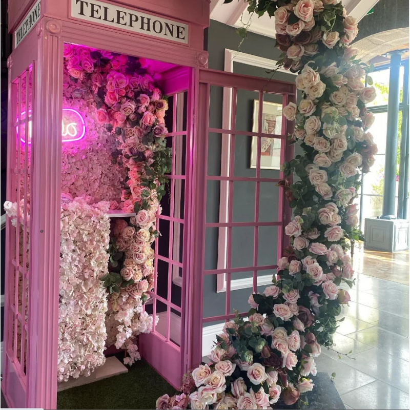 custom.Pink Telephone Booth wi - Photo Booth Prop ulasan dan harga