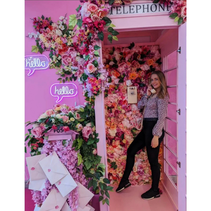 custom.Pink Telephone Booth wi - Photo Booth Prop ulasan dan harga