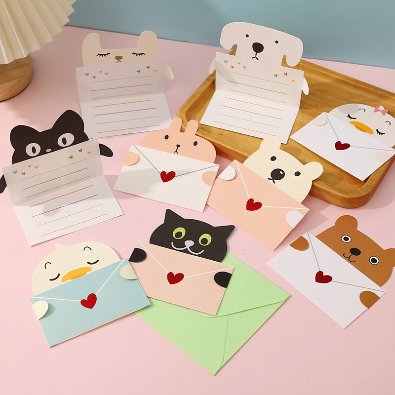 9Pcs Cartoon Animal Gift Card  - Wedding Sutra ulasan dan harga