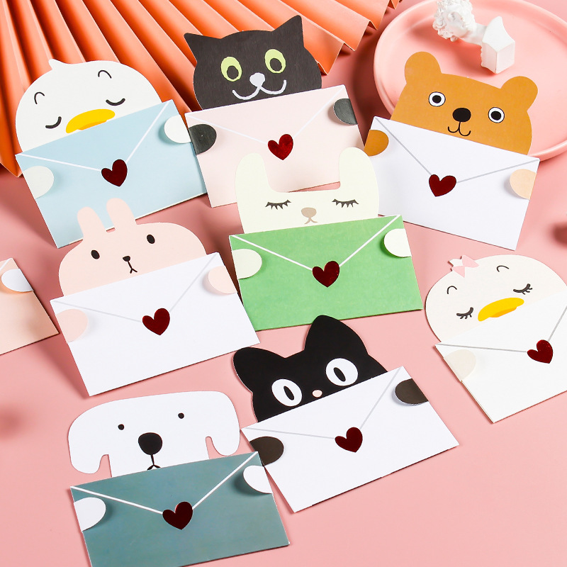 9Pcs Cartoon Animal Gift Card  - Wedding Sutra ulasan dan harga
