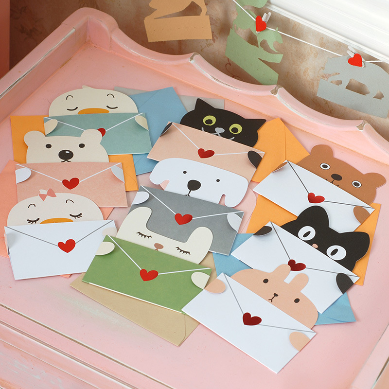 9Pcs Cartoon Animal Gift Card  - Wedding Sutra ulasan dan harga