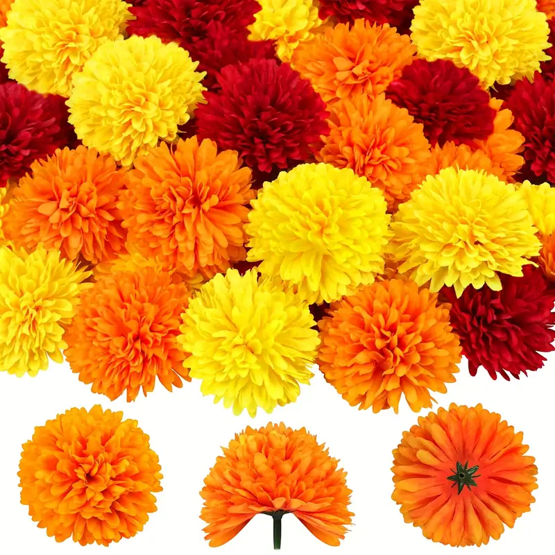 Artificial Carnation Marigold  - Indian Wedding Decor Supply ulasan dan harga