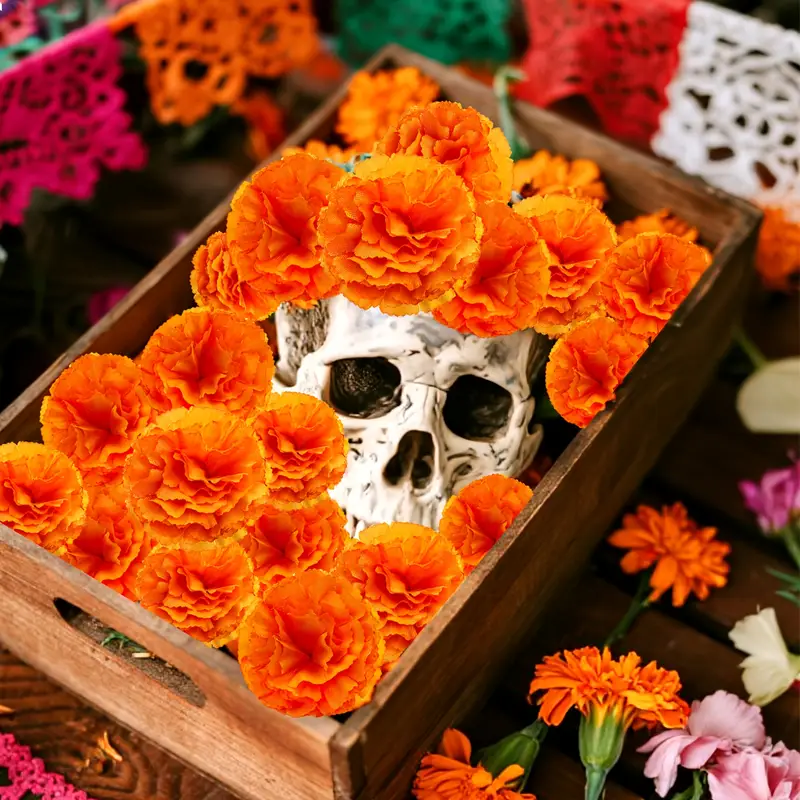 Artificial Carnation Marigold  - Indian Wedding Decor Supply ulasan dan harga