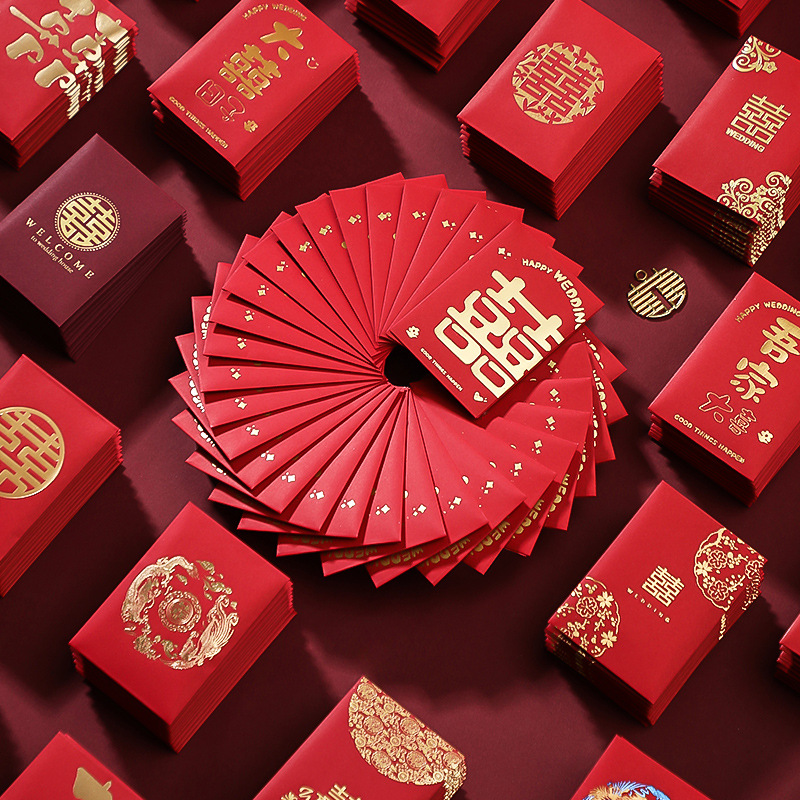 50pcs Chinese New Year Red Env - Wedding Envelopes ulasan dan harga