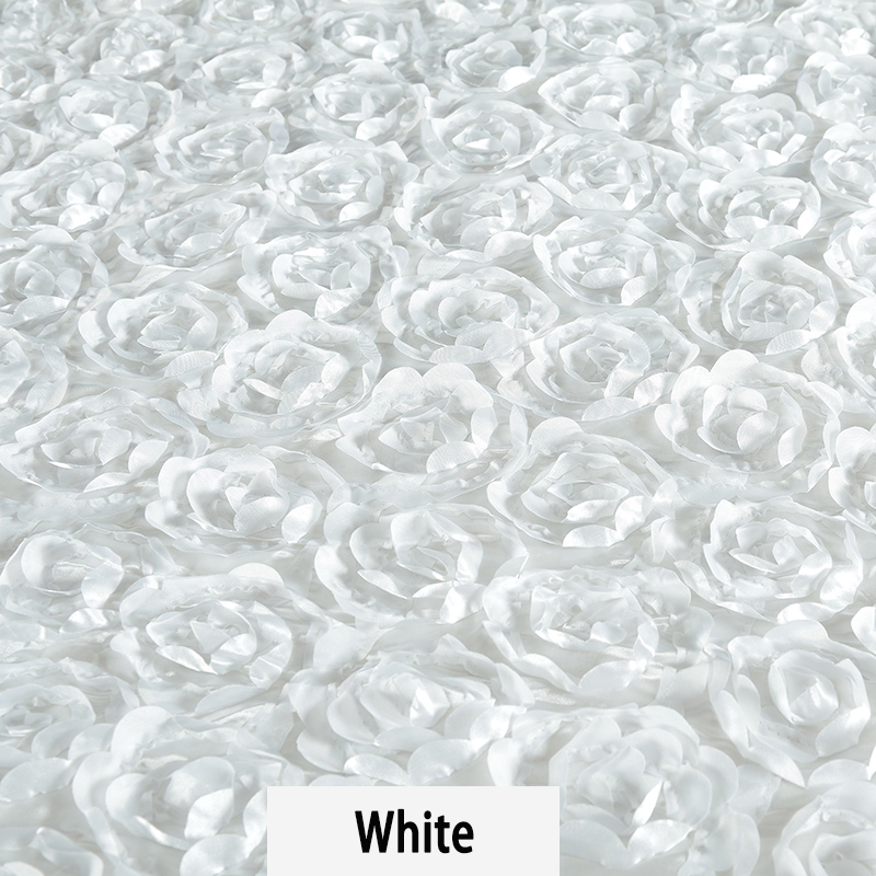10Yard Satin Fabric 3D Rose Fl - Wedding Backdrop Curtain ulasan dan harga