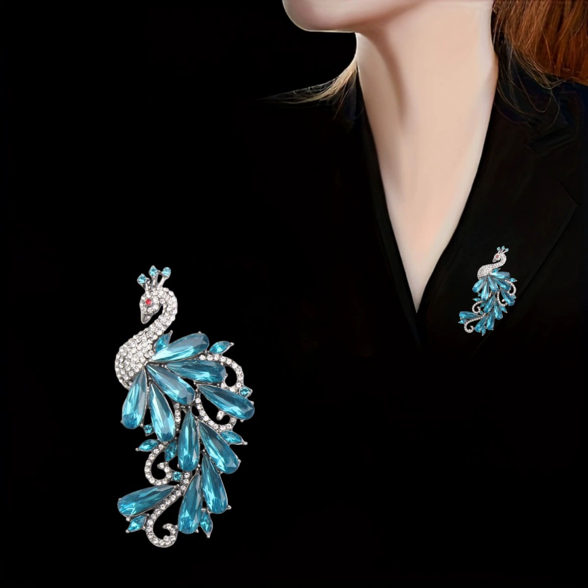 Luxury Rhinestones Peacock Bro - Suit Supply Wedding Party ulasan dan harga