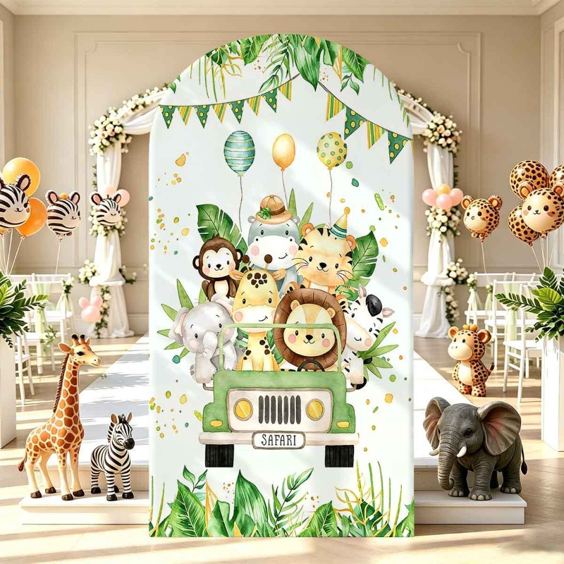 Jungle Safari Party Arch Backd - Photo Booth Prop ulasan dan harga