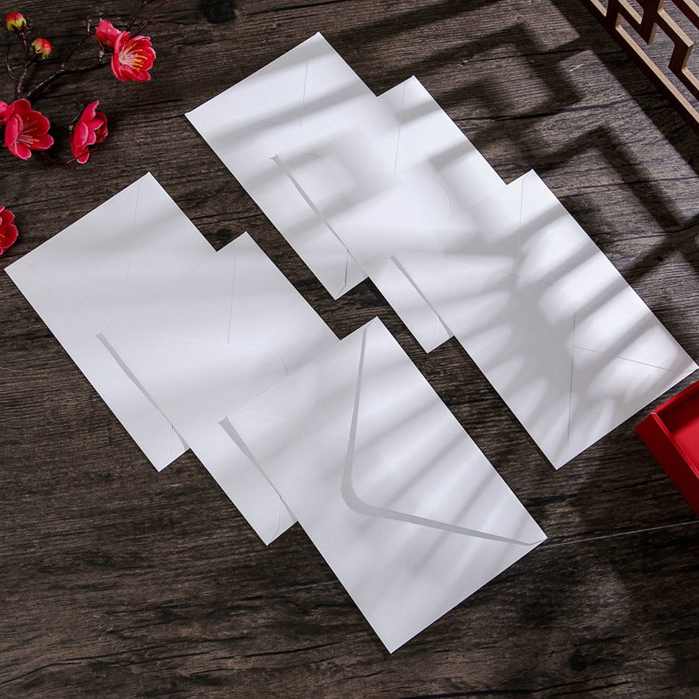 50Pcs White Envelopes Thick Pa - Wedding Envelopes ulasan dan harga