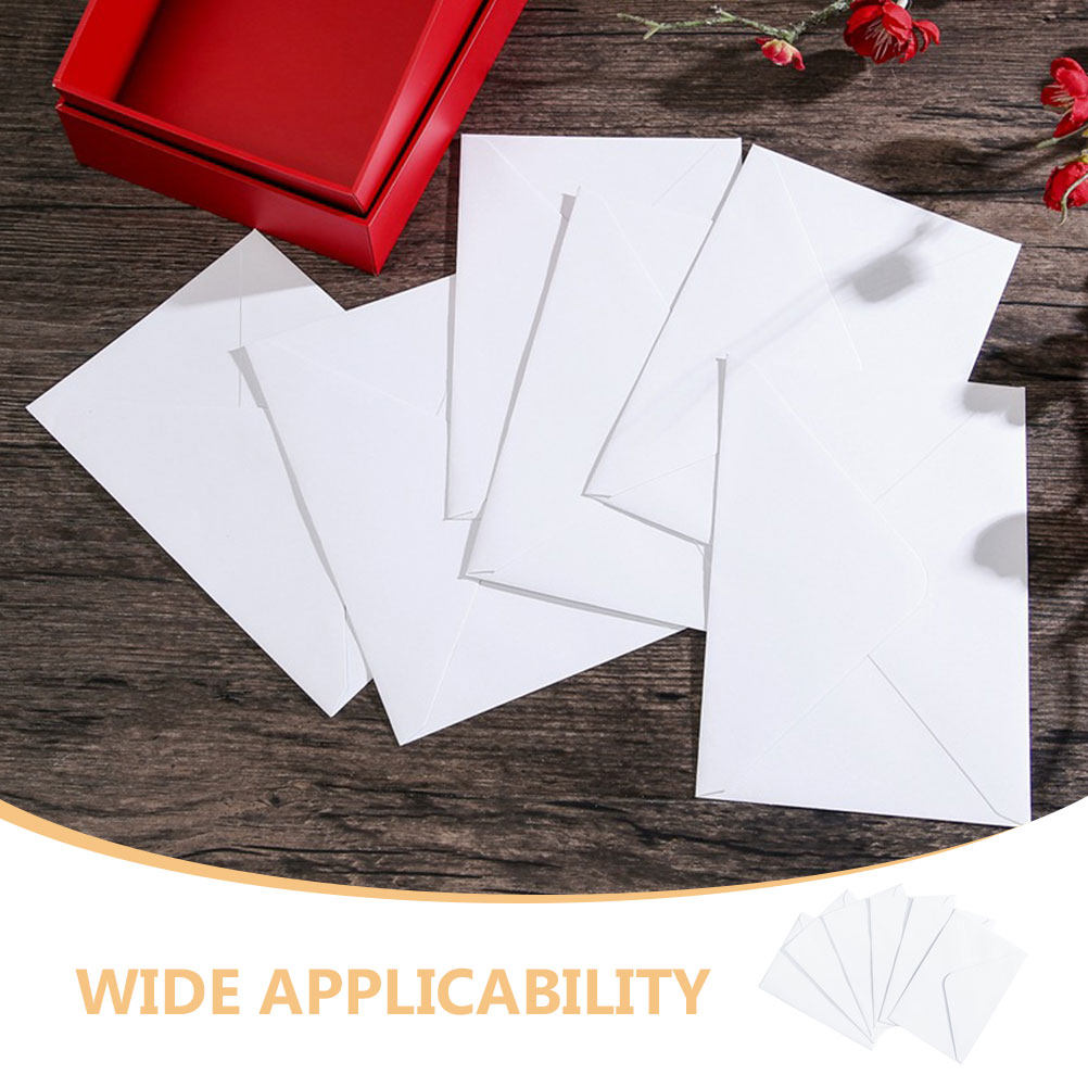 50Pcs White Envelopes Thick Pa - Wedding Envelopes ulasan dan harga