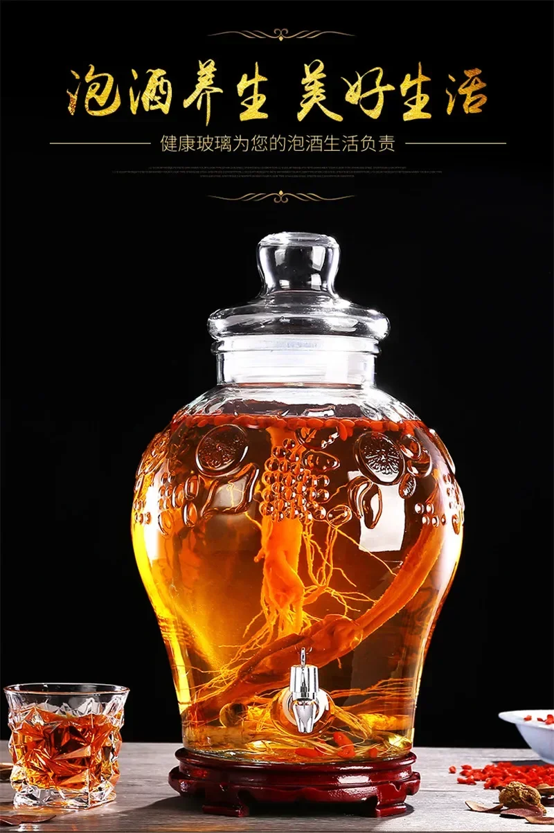 Empty Thick Glass Enzyme Wine  - Wedding Tap ulasan dan harga
