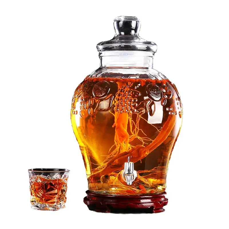 Empty Thick Glass Enzyme Wine  - Wedding Tap ulasan dan harga