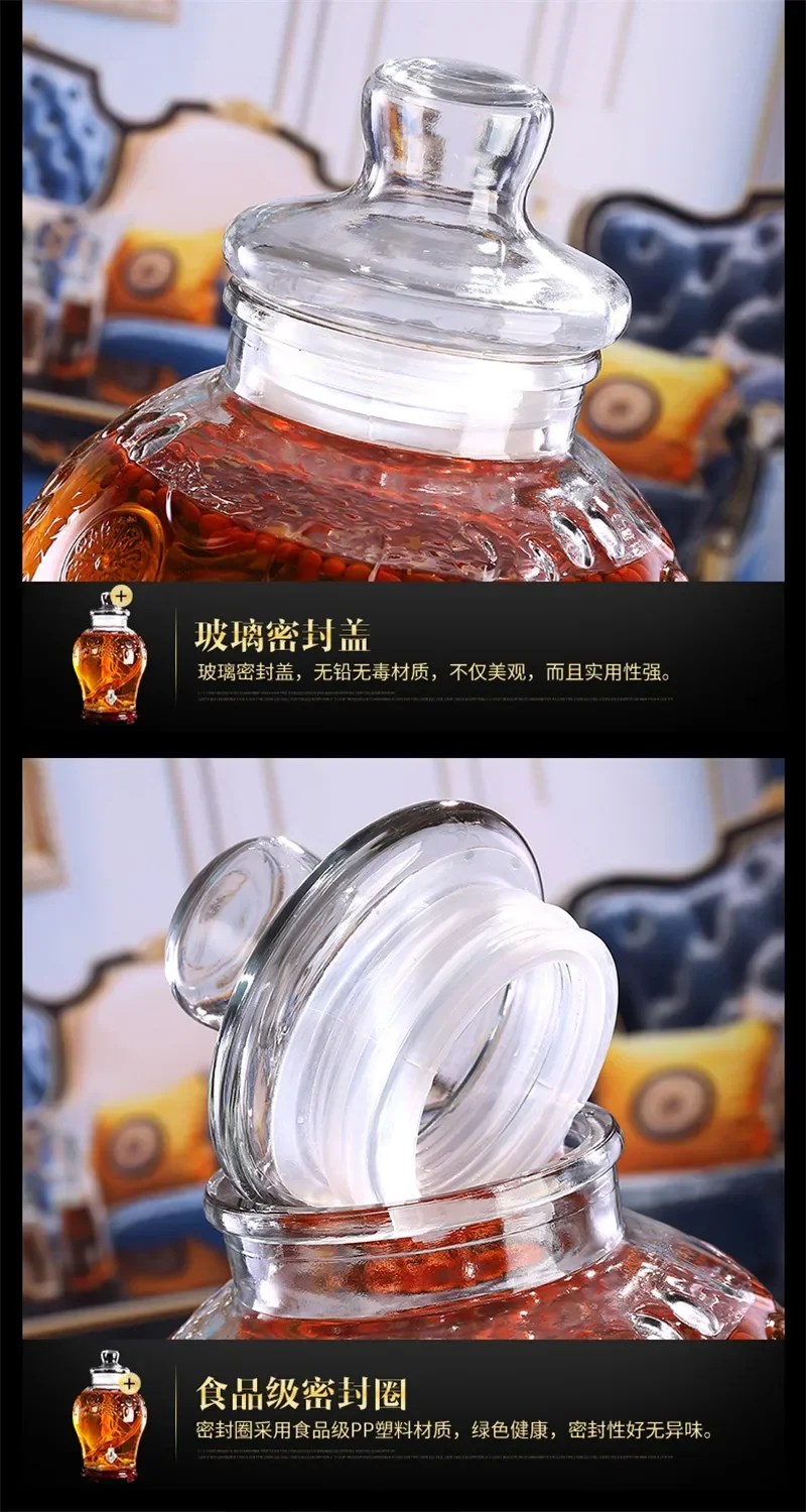 Empty Thick Glass Enzyme Wine  - Wedding Tap ulasan dan harga